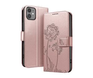 ZANAÉ ZANAE GARDEN LINE CUSTODIA A LIBRO per Apple iPhone 11, Rosa champagne