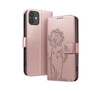 ZANAÉ ZANAE GARDEN LINE CUSTODIA A LIBRO per Apple iPhone 12 / 12 Pro, Rosa champagne