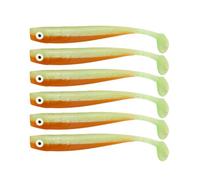 Zanderbait 9 cm verde torta, esche da pesca, esche artificiali, lucioperca, esca softbait, pesce di gomma, esca di gomma, contenuto della confezione: 6 pezzi.