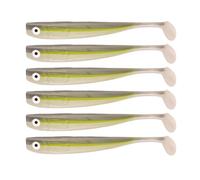 Zanderbait cintura da 9 cm, esca da pesca, esca artificiale, pesce luccioperca, esca morbida, esca in gomma, 6 pezzi.