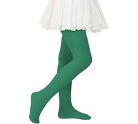 Zando Collant da danza per bambini, elasticizzati, per bambini, antiscivolo, traspiranti, verde scuro, 6-9 Jahre