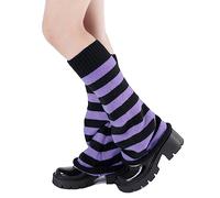 Zando Y2k Scaldamuscoli per le Donne Scaldamuscoli Y2k Scaldamuscoli Kawaii Scaldamuscoli Anni '80 Halloween Customes Punk Gothic Lolita, Nero e viola., taglia unica