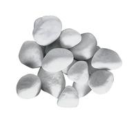 ZANDOBBIO Ciottoli Marmo Bianco Carrara d. 25/40 mm per aiuole e giardini kg.25