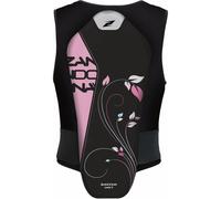 Zandona Soft Active Evo Leaves Kids gilet, nero-porpora, taglia 135 cm 145 cm 150 cm per ragazza