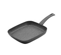 Zanetti, Bistecchiera Antiaderente 28x28 cm DURAPIETRA, Bistecchiera Forgiata Effetto Pietra Adatta a Tutti i Piani Cottura INCLUSO INDUZIONE