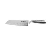 Zanetti, Coltello Santoku Modello Ultra, Coltello Acciaio Inox, Lama 18 cm, Spessore 2.5 mm, Coltello Cucina, Coltello Santoku Giapponese, Manico Vuoto Acciaio Inox