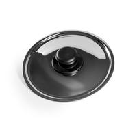 Zanetti, Coperchio in Inox, Coperchio Acciaio Inox, Diametro 24 cm, Manico Plastica, Adatto a Pentole e Padelle, Lavabile in Lavastoviglie