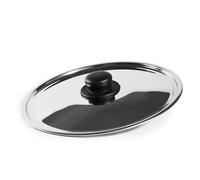 Zanetti, Coperchio in Inox, Coperchio Acciaio Inox, Diametro 28 cm, Manico Plastica, Adatto a Pentole e Padelle, Lavabile in Lavastoviglie
