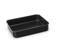 Zanetti - Jumbo, Lasagnera Antiaderente Misura 25 x 18 cm, Lasagnera Rettangolare con Anello per Appendere, Salvaspazio, Colore Nero, Made in Italy
