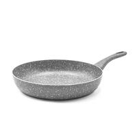 Zanetti Pietra Rara Padella Antiaderente Padella con Alluminio Manico Soft Touch Alta Resistenza, 32 cm Diametro, colore Grigio, Made in Italy