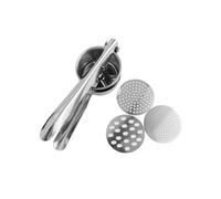 Zanetti Schiacciapatate e Passatelli in Acciaio Inox con 3 Dischi Intercambiabili, Lunghezza 27 cm, Cestello Ø 10 cm, per Purè e Gnocchi