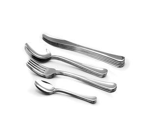 Zanetti Servizio di Posate da Tavola 24 Pezzi in acciaio inox 18/C, Modello Boston, Acciaio lucido e Resistente, 6 x Forchette, Coltelli, Cucchiai, Cucchiaini, Made in Italy