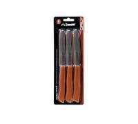 Zanetti Set 6 Coltelli da Tavola Lama in Acciaio Inox Lama Seghettata Daily Rosso