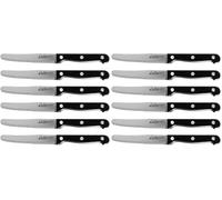 Zanetti, Set 6 Coltelli Tavola Modello Classic, Coltelli Acciaio Inox, Lama 11 cm, Spessore 1.2 mm, Coltello Cucina Manico Rivettato (Confezione da 2)