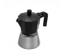 Zanetti, Star Caffettiera Moka Induzione Sei Tazze, Moka Espresso con Caldaia in Acciaio Inox e Manici Ergonimici, Moka Adatta ai Piani a Induzione 6 Tazze Colore Nero