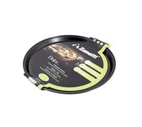 Zanetti, Teglia Pizza Diametro 32cm, Altezza 1.5 cm, Teglia Rotonda in Carbon Steel, Rivestimento Antiaderente, Colore Nero, Spessore 0,4 mm