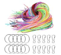 Zanfqvo 200 Pezzi Fili per Scooby Doo 20 Colori - Fili per Braccialetti con Portachiavi e Gancio - Scubidu Fili per Fai da Te Braccialetti, Collane e Portachiavi