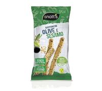 Zaniboni Bastoncini di Pane Croccanti Olive e Sesamo - Senza Olio di Palma - 100% Naturale - Cartone da 32 Snack da 62g - Prodotto Vegan -