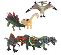 ZANIMO & CO - 6 Dinosauri - 039615 - Verde - Plastica - Da Collezionare - Giocattolo per Bambini - Realistico - Miniatura - Assortimento di Animali - A partire dai 3 anni