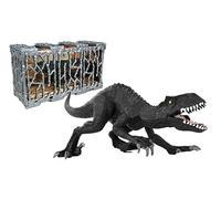 ZANIMO & CO - T-Rex con una gabbia - 033068 - Nero - Plastica - Dinosauro - Giocattolo per bambini - Realistico - Miniatura - Assortimento di animali - A partire dai 3 anni