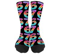 Zanisouta Calzini natalizi da uomo con stampa a 67 calzini morbidi per la casa Creams Dripp Comfort, calzini da ciclismo, sport all'aria aperta, per il tempo libero, casual, fitness, sport, O rosa4