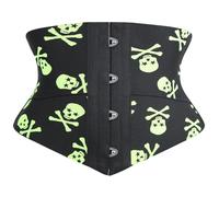 Zanisouta Corsetto da donna Rapunzel, elegante, corpetto sottile, versatile, sexy, per la pancia, elastico, traspirante, senza spalline, per Halloween, Carnevale, O verde, XXL