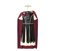 Zanisouta Costume da carnevale per bambini soldato romano vestito multicolore romano mantello antico greco costume di carnevale imperatore Caesar Toga travestimento Sparta Costume da uomo, P nero., XL