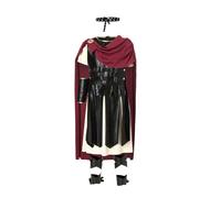 Zanisouta Costume da carnevale per bambini soldato romano vestito multicolore romano mantello antico greco costume di carnevale imperatore Caesar Toga travestimento Sparta Costume da uomo, O nero., XL