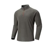 Zanisouta Maglione da uomo a nido d'ape, a mezza zip, a collo alto, caldo, a maniche lunghe, per l'inverno, slim fit, per lo sport, da lavoro, con cerniera, O verde dell'esercito, 3XL