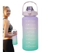 Zankie Bottiglie d'Acqua del Tempo - Bottiglia d'Acqua Riutilizzabile da 67 Once con indicatore del Tempo | Borraccia Sportiva Riutilizzabile, Borraccia Portatile per Acqua Potabile Motivazionale