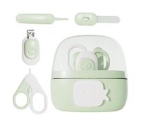 Zankie Set tagliaunghie per bambini,Set unghie per bambini, Tagliaunghie cartone animato 4 in 1, Cura della toelettatura, sicura per manicure, set di pinzette per lime e forbici per unghie per asilo