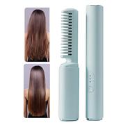 Zankie Spazzola per lisciare - Spazzola per styling senza fili Spazzola per capelli riscaldata ricaricabile | spazzola per capelli portatile regolabile per capelli ricci sottili e morbidi