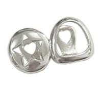 Zanna rotonda a forma di stella, gioielli per il corpo in rame, comodi da indossare, decorazione per i denti per giochi di ruolo e pianeta dorato, One Size, come descritto, come descritto