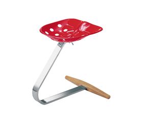 Zanotta Mezzadro - sgabello Rosso - design Achille Castiglioni 1957