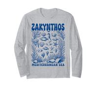 Zante Grecia Mar Mediterraneo Retro Ocean Sealife Maglia a Manica