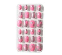 Zanthicia 1 Set Chiodi per bambini Lime di media lunghezza Stampa opaca su involucri di colore solido Decalcomanie d'arte Forniture per saloni bellezza , Dieci