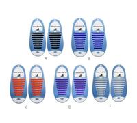 Zanthicia 16 lacci impermeabili senza lacci realizzati in silicone ambientale per un'allacciatura facile in gel di silice elegante e durevole, Azzurro cielo 16 pz