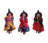 Zanthicia 3 pezzi durevoli bambola della strega di Halloween realistica leggera sospesa strega dell'orrore bambole di plastica della Halloween