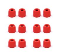 Zanthicia 6 Pairs Auricolari Auricolari In-ear Elastico Riduzione del Rumore Cuscinetti In Portatile Riutilizzabile Tappi Per Le Orecchie di Ricambio Coperture, Rosso