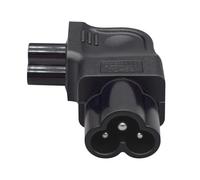 Zanthicia Adattatore di alimentazione IEC320 C6 a C5 professionale, dimensioni compatte per laptop e prese UPS, dimensioni compatte e leggere, spina di conversione da C6 a 3 pin C5 3 fori, presa UPS
