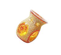 Zanthicia Aroma Bruciatore di Cera Bruciatore di Olio Vetro Per Unico Artigianale Diffusore Olio Essenziale Scaldacera Diffusore Fragranza Melt Holder Decor, Arancia