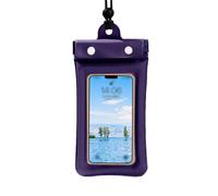 Zanthicia Astuccio per telefono Impermeabile Immersioni Sport acquatici Nuoto Borsa asciutta con cordino Custodia porta smartphone per pesca a mani libere, Viola