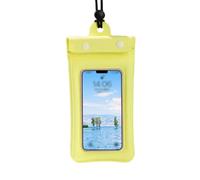 Zanthicia Astuccio per telefono Impermeabile Immersioni Sport acquatici Nuoto Borsa asciutta con cordino Custodia porta smartphone per pesca a mani libere, Giallo