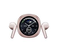 Zanthicia Auricolari Bluetooth semi-in-ear con app di interpretazione simultanea. L'app di interpretazione simultanea AI è installata, rosa