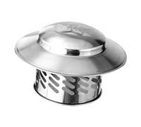 Zanthicia Cappuccio Antipioggia per Camino Prestazioni affidabili Aggiunta di Stile e prevenzione dell'ingresso di detriti piovani nel per Sistema di camini Tubo di Scarico fumi, Argento, 4