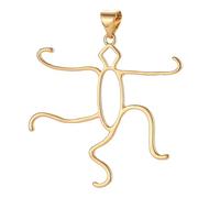 Zanthicia Ciondolo alla moda base vuota ambra cera d'api leggera collana di moda staffa uomini accessori per la creazione di gioielli fai-da-te, M/Oro