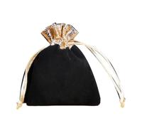 Zanthicia Custodia per gioielli Borse morbide con coulisse Collana Orecchini Anelli Confezione Regali Cellulari Regali Borse, Vello d'oro-10 * 12