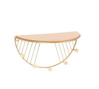 Zanthicia Espositore Scaffale da parete Scaffale di stoccaggio Accessori per la casa di grande capacità Regalo Per dolce squisito Nessun trapano da appendere, Oro, Piccolo