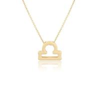 Zanthicia Ins Dodici Segno Zodiacale Retro Collana dell'Amicizia Ins Fai da Te Comodo Squisito Ciondolo Antiruggine Accessorio di Moda, Oro Bilancia