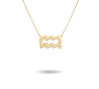 Zanthicia Ins Dodici Segno Zodiacale Retro Collana dell'Amicizia Ins Fai da Te Comodo Squisito Ciondolo Antiruggine Accessorio di Moda, Oro acquario